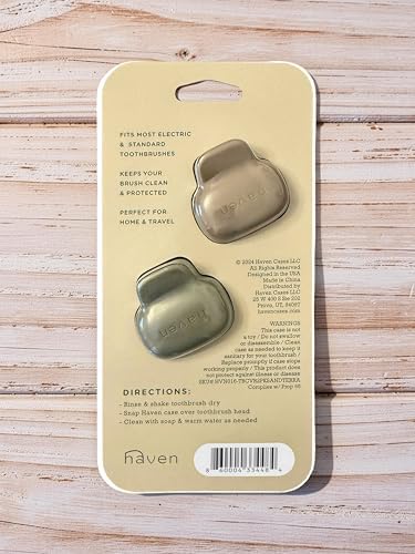 Haven Toothbrush Cover - Fits Electronic and Manual Toothbrushes - Toothbrush Case Holder for Travel - Set of Two Tooth Brush Cap Protectors (Sand & Terra) - Image 2