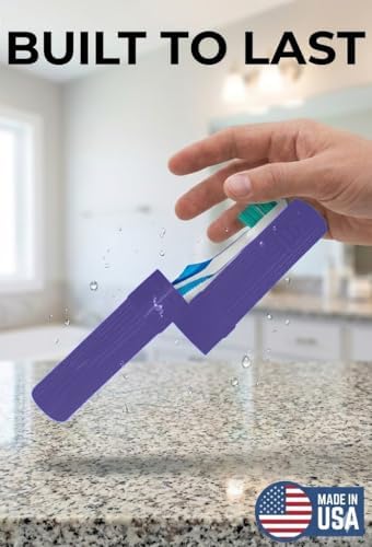 American Comb Toothbrush Holder - Purple, Made in USA, with Ventilation Holes, for Toothbrush Covers, Toothbrush Holder, Toothbrush Soft, Durable Design, Hygienic Bathroom Accessory - Image 3