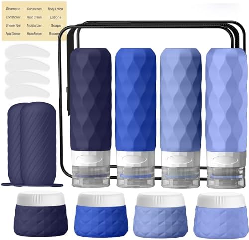 Silevoler 16Pack Travel Bottles for Toiletries, Bottles, Jars, and Covers by Silevoler