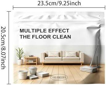 XINRAN 100 piece floor cleaner tablets, flash speed mop refill wipes, multi effect floor cleaning tablets, concentrated cleaner for home, for hardwood laminate tile walls maintenance (4pcs) - Image 4