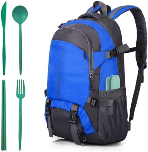 ELANE 4 Sets Reusable Travel Utensils Set with Case,Camping Cutlery Set Reusable Cutlery Set with Case,Utensil Sets for Lunch Picnic Daily Use Outdoor (darkgreen) - Image 6