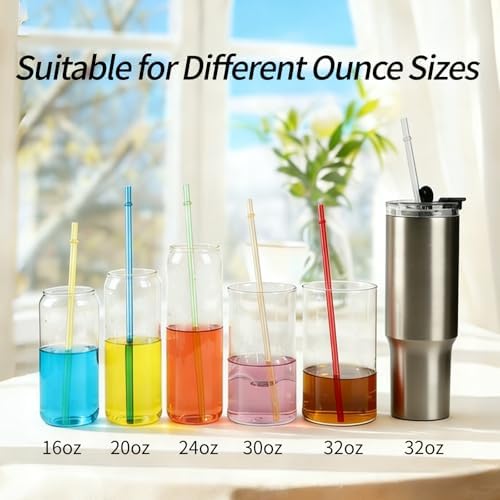 25 Pack 10.5" Plastic Reusable Replacement Drinking Straws - Image 4
