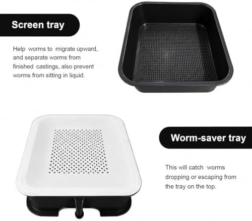 The Original VermiHut® Plus 5-Tray Worm Composter – Indoor & Outdoor Vermicomposting Bin | Sustainable Design for Food Waste Recycling- Black - Image 5