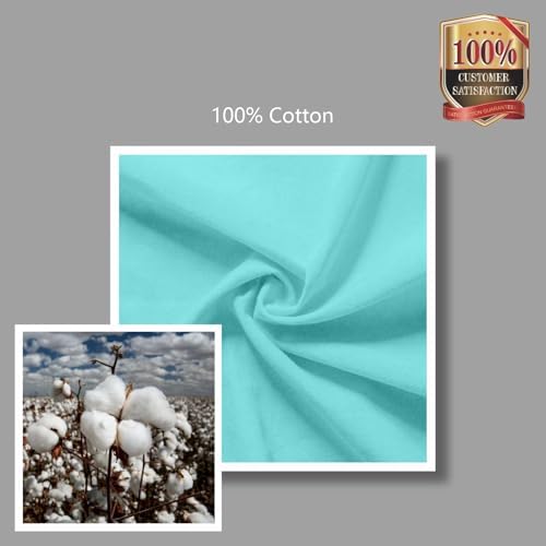 TOPDesign 6-Pack Economical 16"x15" Aqua Blue Cotton Tote Bags, Lightweight Medium Reusable Grocery Shopping Cloth Bags, Suitable for DIY, Advertising, Promotion, Gift, Activity - Image 7