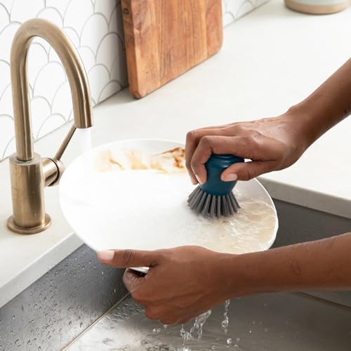 Full Circle Clean Ocean Palm Brush for Cleaning Dishes, Pots, and Pans, Comfortable Handle, Sustainably Made 100% From Recycled Ghost Fishing Nets, Safe for Nonstick - Image 3