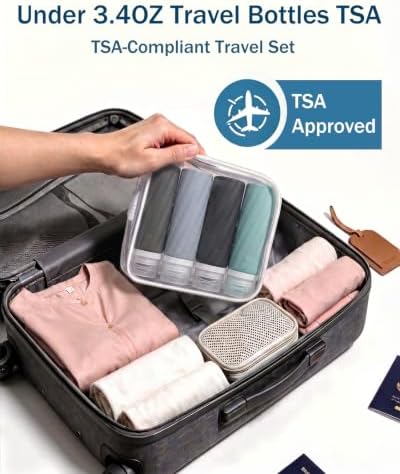 Redfly Silicone TSA Approved Travel Bottles for Toiletries, Leak proof, 3oz - Image 2