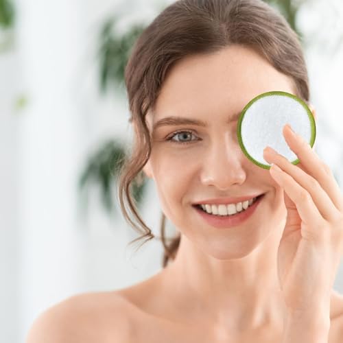 Chloven Reusable Cotton Rounds 30 Pack Washable Bamboo Makeup Remover Pads - Image 5