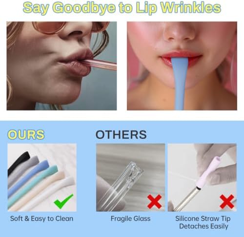 NiHome 6PCS Silicone Anti-Wrinkle Straws Fit for Stanley 40oz 30oz Tumblers - Image 3