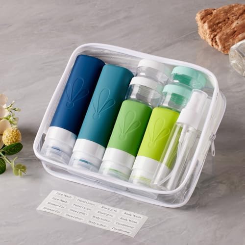 INSFIT 17 Pack Travel Bottles for Toiletries, TSA Approved 3oz 2oz Travel Size Toiletries, BPA Free Leak Proof Squeezable Silicone Tubes Travel Essentials for Shampoo Conditioner Lotion Soap - Image 7
