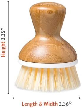Full Circle Bubbly Palm Brush, Dish Scrub Brush for Nonstick, White, 2pk - Image 6