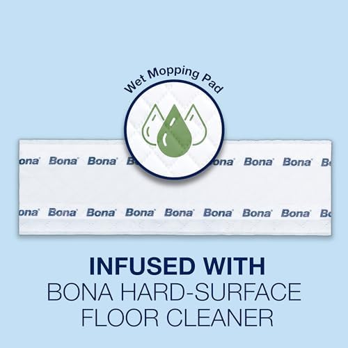 Bona Multi-Surface Floor Disposable Wet Cleaning Pads - - Residue-Free Floor Cleaning Solution for Stone,Tile,Laminate,and Vinyl Floors,12 Count (Pack of 6) - Image 3
