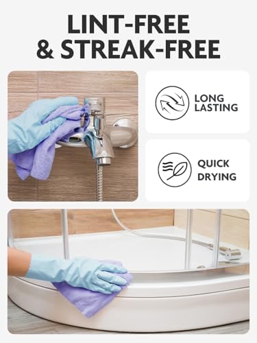 Fantasticlean Microfiber Cleaning Cloth Roll- 40 Sheets, 12"x12" (Lavender) - Image 6