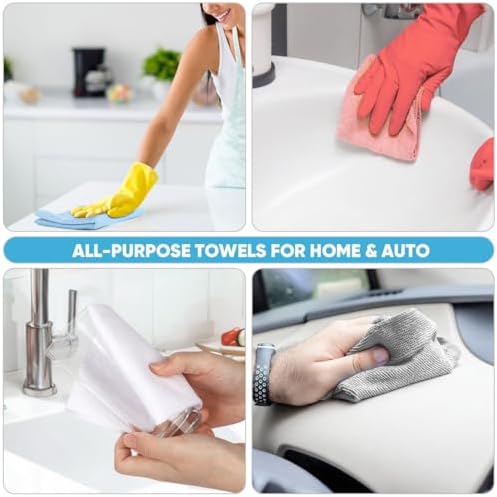 AIDEA Microfiber Cleaning Cloth Roll-75PK,Pink Microfiber Towels,11.5×11.5" - Image 5