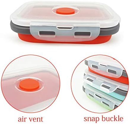 CCyanzi ECOmorning 3 Piece Silicone Food Storage Containers Collapsible Silicone Bowl with Airtight Silicone Lids, Collapsible Lunch Box - Microwave, & Freezer Safe, 350ML - Image 7