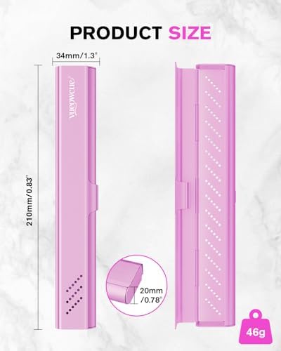 Toothbrush Case Cover for Traveling, Aluminum Toothbrush Holder for Manual Toothbrush + Mini Toothpaste, Portable Tooth Brush Storage Box for Camping Business Trip-Pink (1 Pack) - Image 5