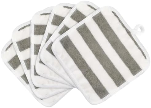 SINLAND Microfiber Facial Cloths Fast Drying Washcloth 8inch x 8inch Absorbent Face Wash Cloth Soft Makeup Remover Cloths by SINLAND