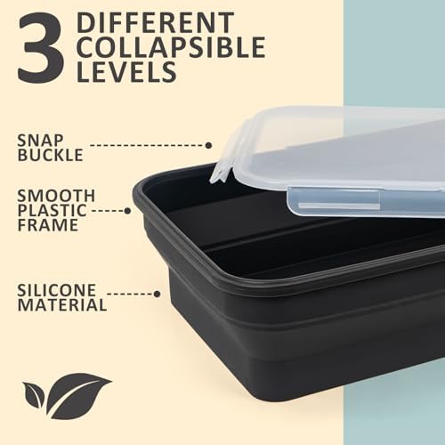 XL Collapsible Marinating Container,Large-Capacity Grill Accessory Perfect For Bbqs And Parties,Marinade And Brining Prep, Collapsible Silicone Food Storage Containers Set With Lid(10L/2.64Gallon) - Image 4