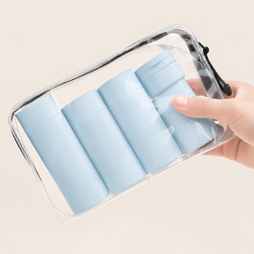 Travel Bottles for Toiletries, 5 Pack Travel Size Containers, TSA Approved Leak Proof - Silicone Toiletry Containers with Clear Bag for Shampoo, Conditioner & Lotion, Travel Essentials - Image 7