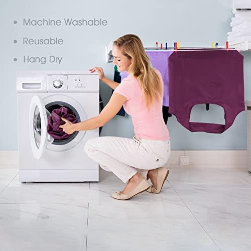 BeeGreen Burgundy Reusable Grocery Bags Wine Red Reusable Kitchen Bags Bulk Foldable-Machine Washable with Zipper Storage Pouch 50 Packs - Image 5