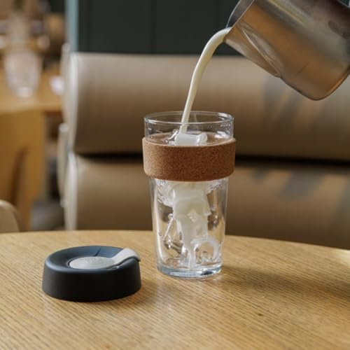 KeepCup Brew Cork, Reusable Glass Tumbler with Natural Cork, Grande Coffee Cup 16oz / 454ml - Daybreak - Image 2