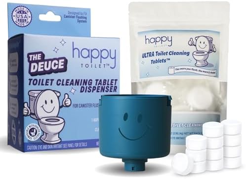Happy Toilet Cleaner Original Deuce Bundle + Happy Toilet Tablets (12ct) by HappyToiletCleaner