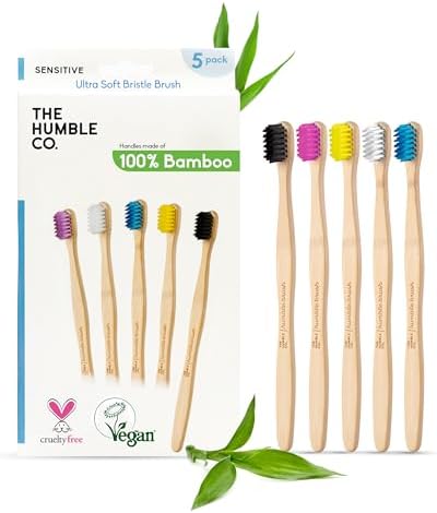 The Humble Co. Bamboo Toothbrushes, BPA Free, Ultra Soft Bristles (5 Pack) by TheHumbleCo