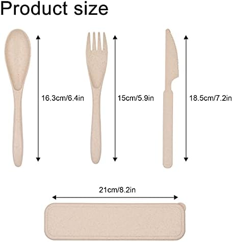 8 Sets Portable Cutlery Set,Reusable Travel Utensils with Case - Image 6