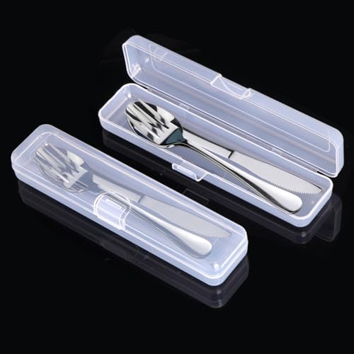 Travel Utensils With Case, Stainless Steel Reusable Portable Utensils Set With Case, Lengnoyp Travel Silverware Set - Image 3
