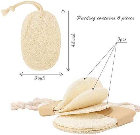 Natural Dish Scrubbers, 6 Piece Kitchen Loofah Sponge, Greener Clean Durable Non-Scratch Brush, Made from Plant-Based Fibers Oil Non-Stick, Compostable - Image 2