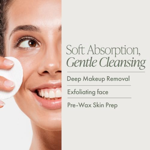 Intrinsics Premium 3” Large Cotton Rounds 2 Pack (100 Count) – Lint-Free Cotton Pads for Face & Makeup Removal | Dual-Sided Face Pads for Cleansing & Exfoliation | Hypoallergenic and 100% Pure Cotton - Image 3