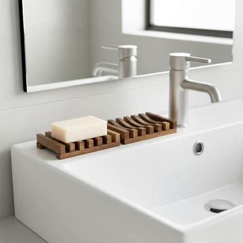 30 PCS Wooden Shower Soap Dish Bulk, Wood Soaps Dish for Shower - Image 7
