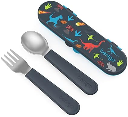 Bentgo Kids Stainless Steel Utensil Set with Fork, Spoon, & Storage Case by Unknown
