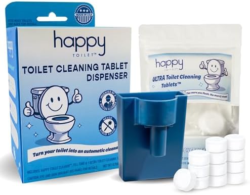 Happy Toilet Cleaner Original Bundle with Happy Toilet Tablets (12ct) by HappyToiletCleaner