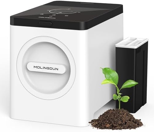 3L Electric Composter for Kitchen, Countertop Compost bin, One Touch Smart Model Handle Kitchen Waste, with Triple Grinding Blade, Carbon Filter, Auto-Cleaning, LED Touch Screen by Unknown
