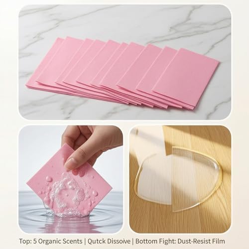 Floor Cleaning Tablets, Multi-Surface Cleaner for Ceramic Tiles, Wood, and Marble Floors, with Fragrance Retention, 100 Count (100pcs, Pink) - Image 6