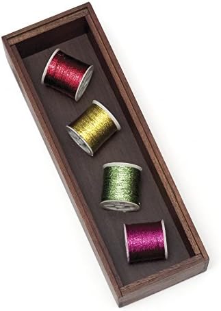 Lipper International 1081WN Walnut Finish Stacking Drawer Organizer Box, 3" x 9", Set of 2 - Image 2