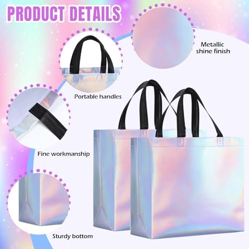 Eccliy 80 Pcs Reusable Gift Bags, Large, Rainbow - Image 4