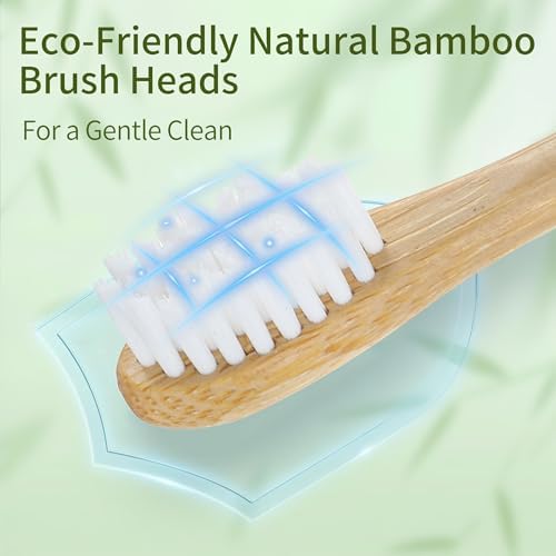 Sonic Electric Toothbrush with Bamboo Heads, Light Blue - Image 3