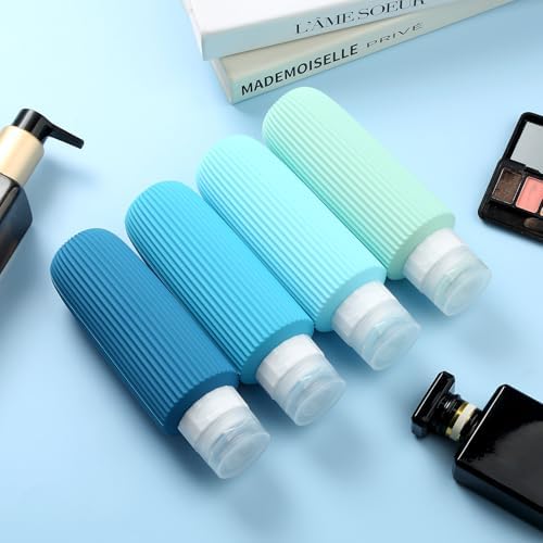 Mrsdry Travel Bottles for Toiletries, Large 6oz Travel Size Containers, BPA Free Leak Proof Tubs Refillable Liquid Accessories with Toiletry Bag for Cometic Shampoo and Lotion Soap (4 Pack) - Image 6