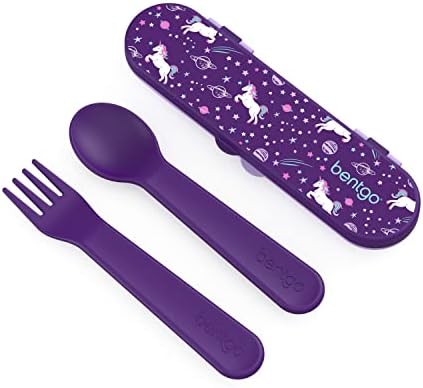 Bentgo Kids Plastic Utensil Set with Fork, Spoon, & Storage Case by Unknown
