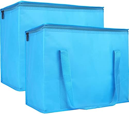 Bodaon 1-Pack Insulated Reusable Grocery Shopping Bags, X-Large Picnic Cooler Bag with Top Cold, Blue by Bodaon