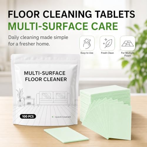Floor Cleaning Tablets for Mopping, 100 Count Multi-Surface Cleaner Tabs for Hardwood Tile Laminate Floors, Floral Scent Mop Cleaning Solution for Home RV Office (Gardenia) - Image 2