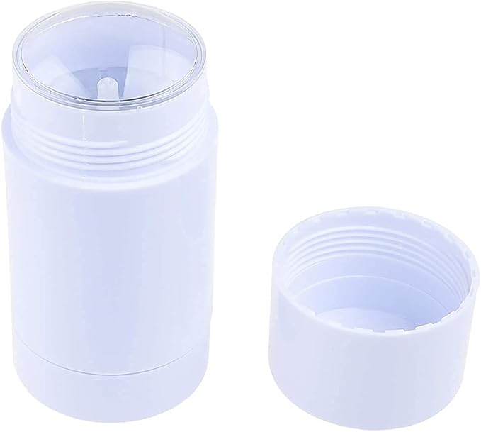 10 Pcs 75ml 2.5 OZ Empty Round Deodorant Containers Twist Up Filling Stick Deodorant Container Plastic Deodorant Bottles Lip Balm Tube Refillable DIY Cosmetic Chapstick Lipstick Tube(White)
