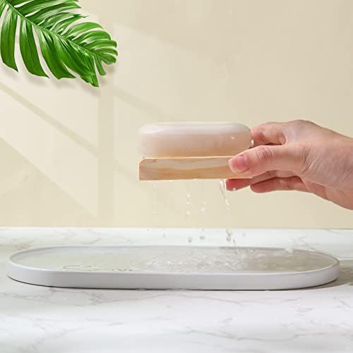 Amyhill 100 Pcs Bamboo Soap Dish Bulk Soap Holder Draining,Wooden Color - Image 5