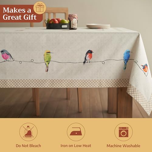 Maison d' Hermine Table Cloth Rectangle Table Reusable 100% Cotton 70"x120" - Image 5