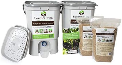 Premium Bokashi Composting Starter Kit (Includes 2 Bokashi Bins, 4.4 lbs of Bokashi Bran and Full Instructions by Unknown