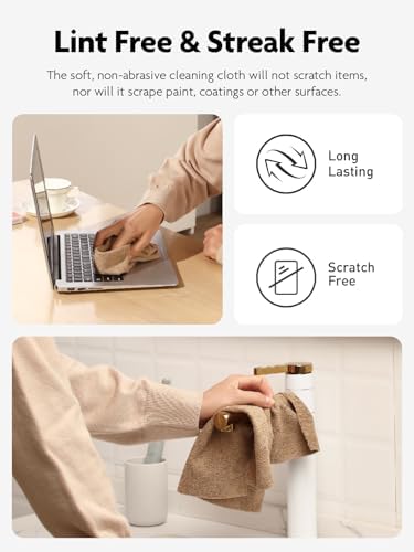 Fantasticlean Microfiber Cleaning Cloth Roll- 40 Sheets, 12" x 12" (Tan) - Image 3