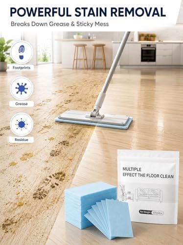 Multi-effect Floor Cleaner Sheets, Multi-surface Clean Tablets, 100-Count Fast-Dissolving Mopping and Deep Cleaning Solution for Hardwood, Wood, Tile, Vinyl, Marble, Laminate Floors - Image 6