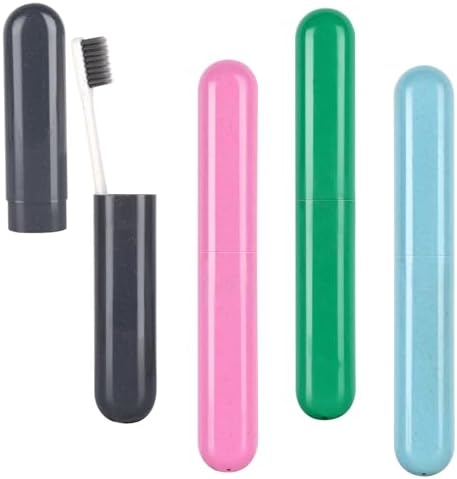 Hooqict 4 Pack Travel Toothbrush Case Portable Travel Toothbrush Holder Plastic Toothbrush Container Protector Cover for Traveling, Camping, Home, School, Business by Hooqict