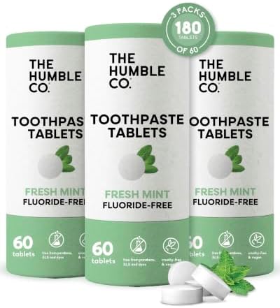 The Humble Co. Chewable Toothpaste Tablets, Fluoride-Free - Mint by TheHumbleCo